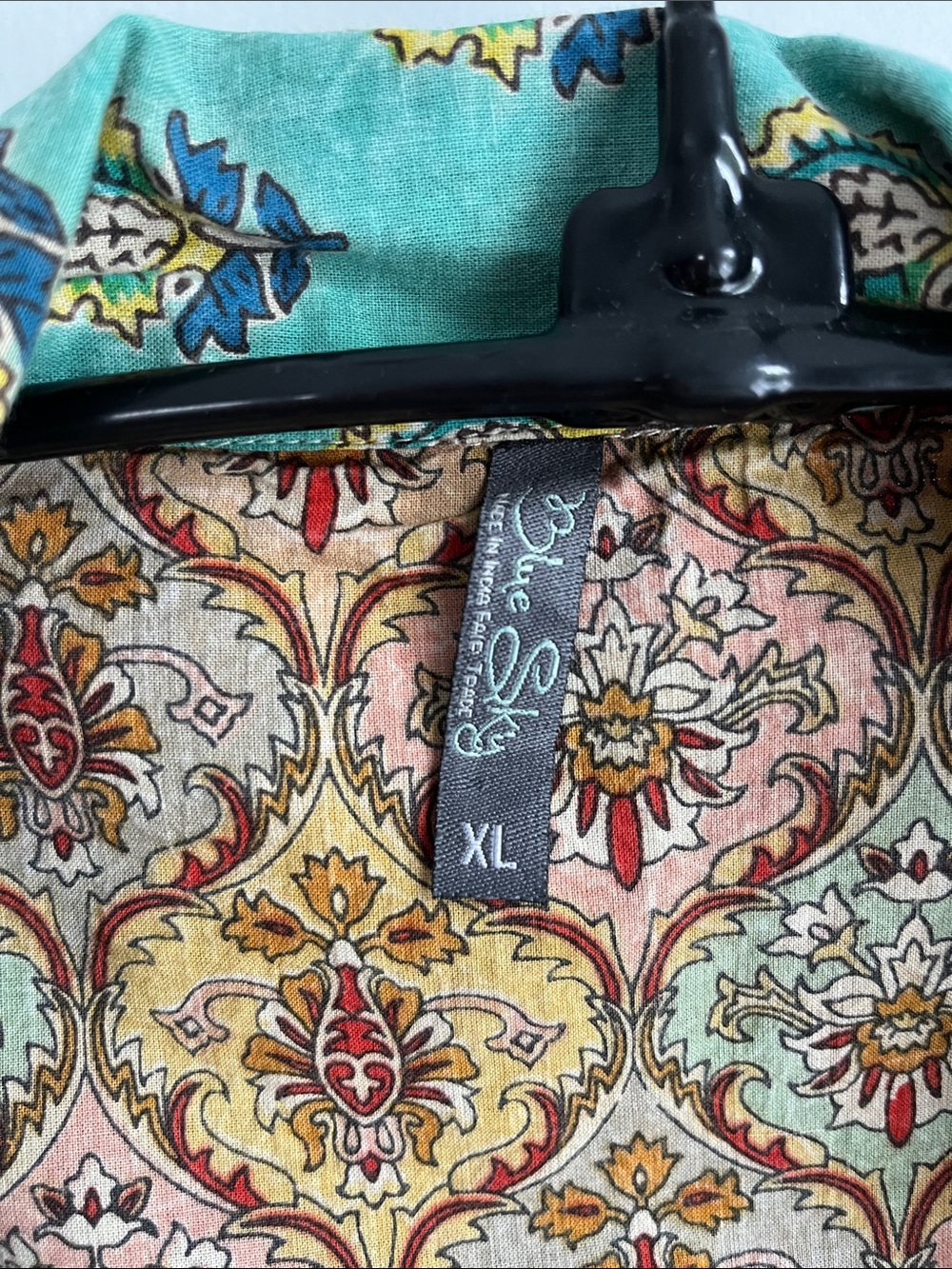 Patchwork Printed Button-Front Jacket - Multicolor - Picture 5 of 5